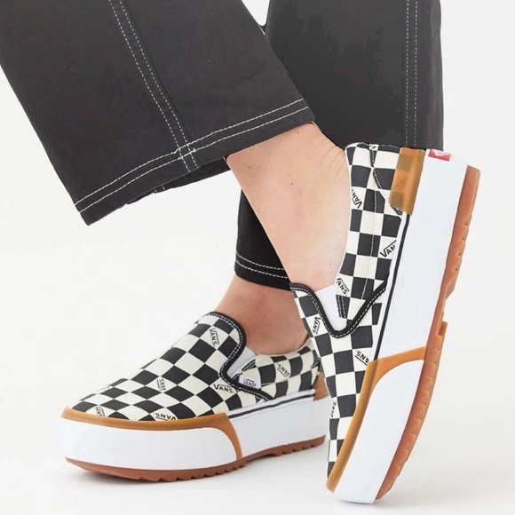VANS Era Stacked Checkered Platform Slip On • RARE! - Picture 4 of 8